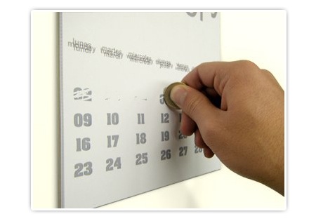 Kalender Design - Rubbeln